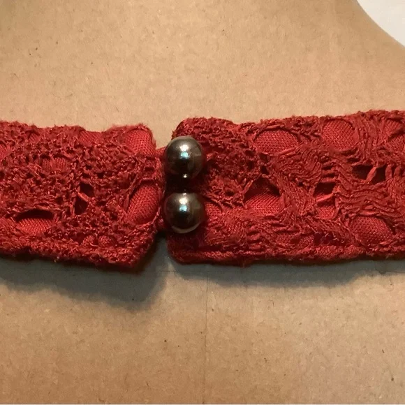 Roxberi Textured Rust Cute Dress with Liner - Picture 6 of 7